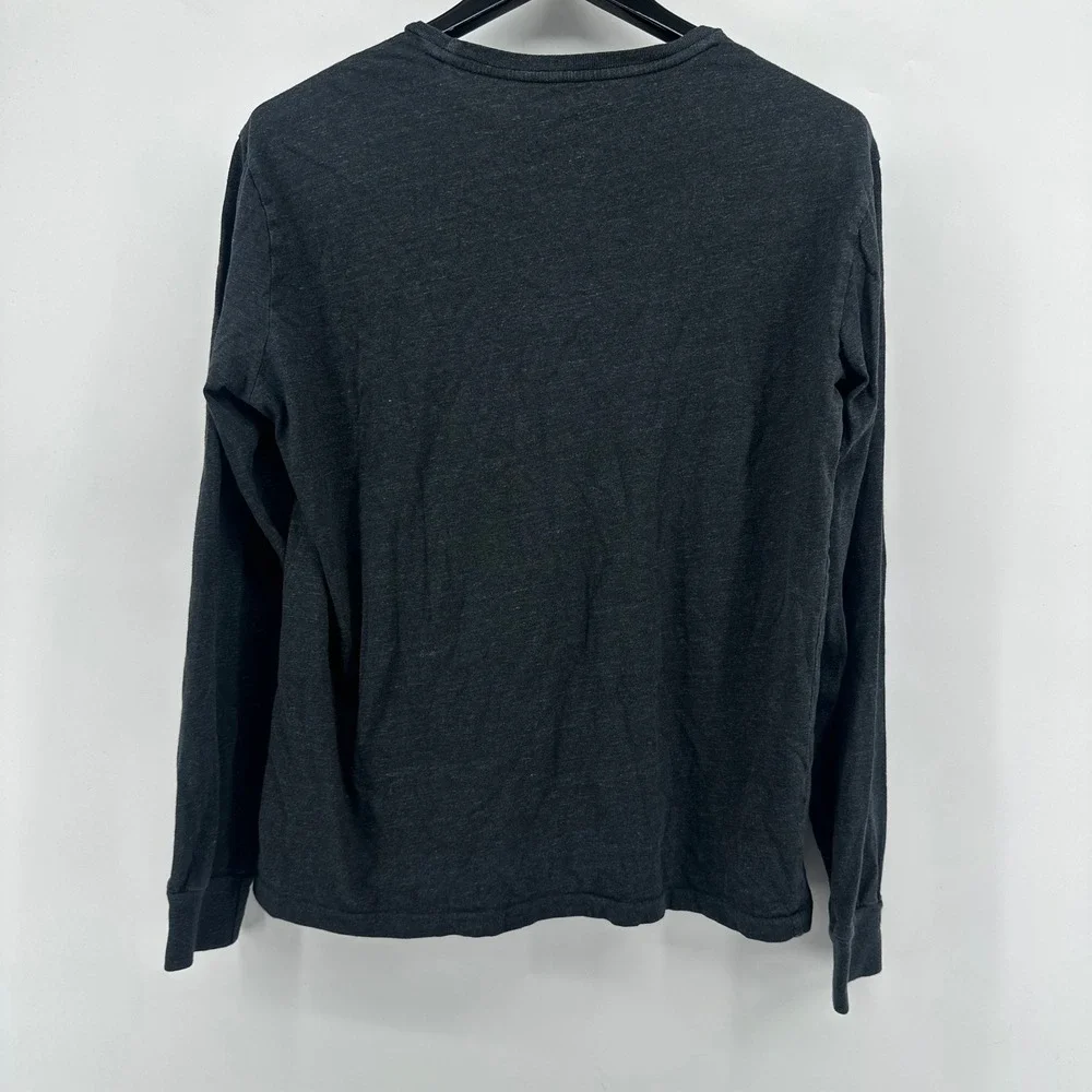 Polo Ralph Lauren Long Sleeve Shirt Men M (Small Fit) Dark Gray Embroidered Pony